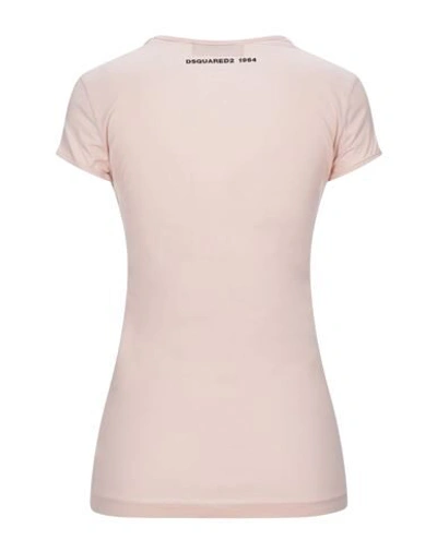 Shop Dsquared2 Woman T-shirt Pink Size Xxs Cotton