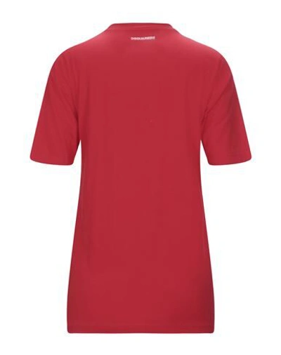 Shop Dsquared2 Woman T-shirt Red Size M Cotton