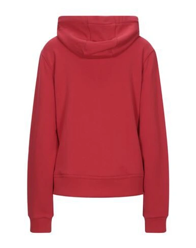 Shop Burberry Hooded Sweatshirt In Red