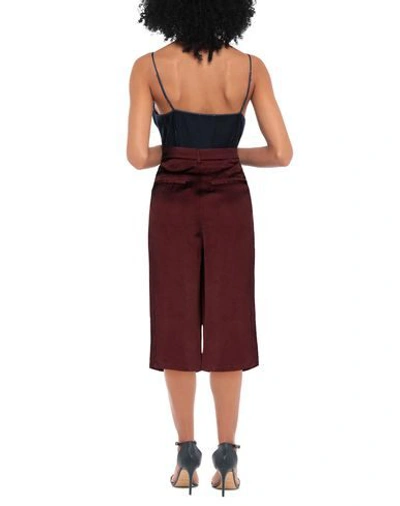 Shop Rochas Woman Cropped Pants Cocoa Size 8 Cupro In Brown