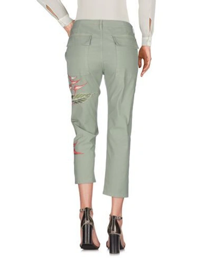 Shop Dondup Woman Pants Military Green Size 31 Cotton, Elastane