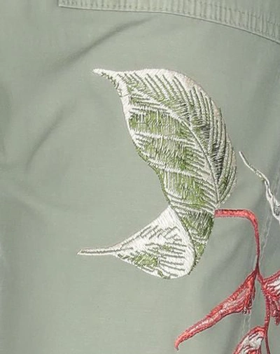 Shop Dondup Woman Pants Military Green Size 31 Cotton, Elastane