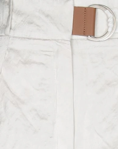Shop Fabiana Filippi Woman Shorts & Bermuda Shorts Light Grey Size 4 Viscose, Cotton, Stainless Steel
