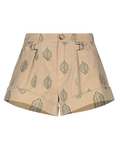 Shop Chloé Woman Shorts & Bermuda Shorts Camel Size 8 Cotton, Polyester In Beige