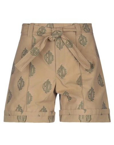 Shop Chloé Woman Shorts & Bermuda Shorts Camel Size 6 Cotton, Polyester In Beige