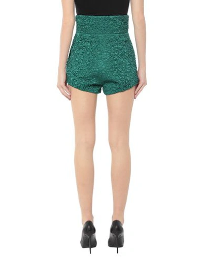 Shop Saint Laurent Woman Shorts & Bermuda Shorts Emerald Green Size 4 Silk