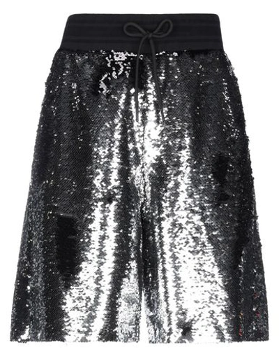 Shop Golden Goose Woman Shorts & Bermuda Shorts Silver Size 4 Polyester, Polyamide, Cotton, Elastane