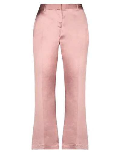 Shop L'autre Chose L' Autre Chose Woman Pants Pastel Pink Size 8 Linen, Viscose