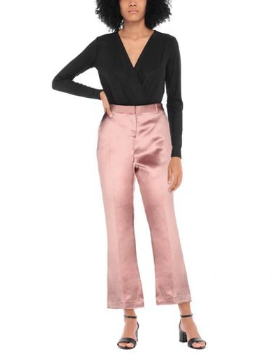 Shop L'autre Chose L' Autre Chose Woman Pants Pastel Pink Size 8 Linen, Viscose