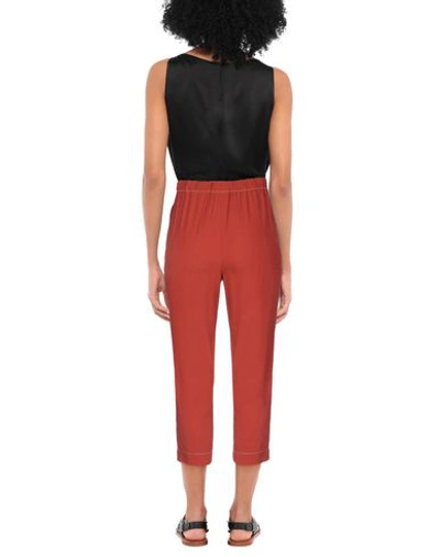 Shop Marni Woman Cropped Pants Rust Size 6 Viscose, Acetate In Red
