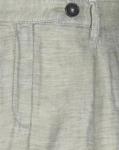 Shop Massimo Alba Woman Cropped Pants Green Size 2 Linen