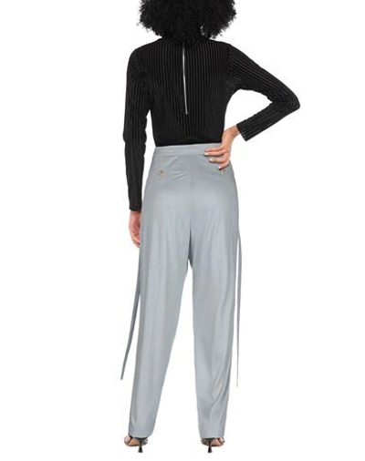 Burberry Strap Detailed Slouchy Trousers In Grey