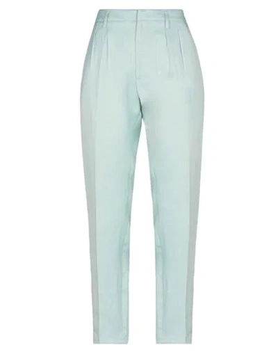 Shop Dondup Woman Pants Light Green Size 30 Viscose, Linen
