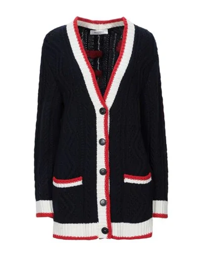 Shop Valentino Garavani Woman Cardigan Midnight Blue Size S Virgin Wool, Cashmere, Cotton, Acrylic