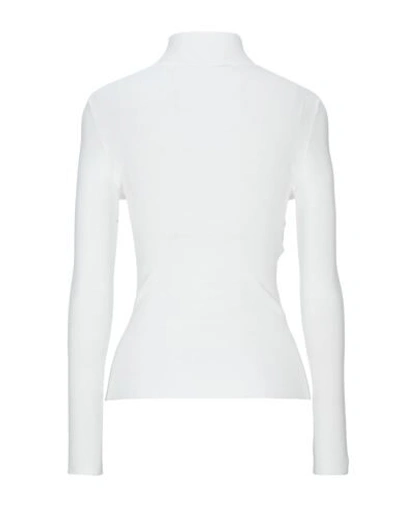 Shop Alberta Ferretti Woman Turtleneck White Size 8 Cotton