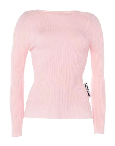 Shop Moschino Woman Sweater Light Pink Size 12 Virgin Wool