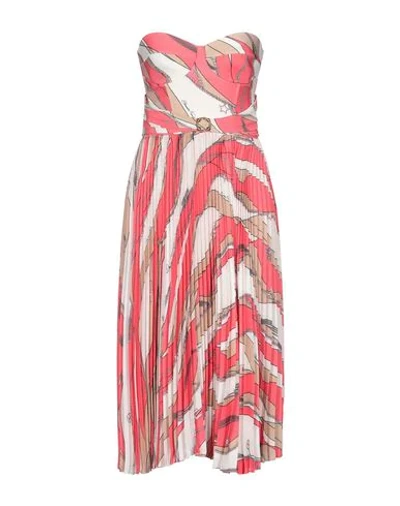 Elisabetta Franchi Midi Dresses In Coral