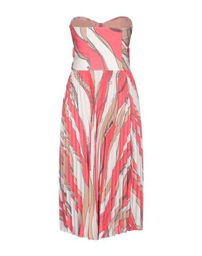 Elisabetta Franchi Midi Dresses In Coral