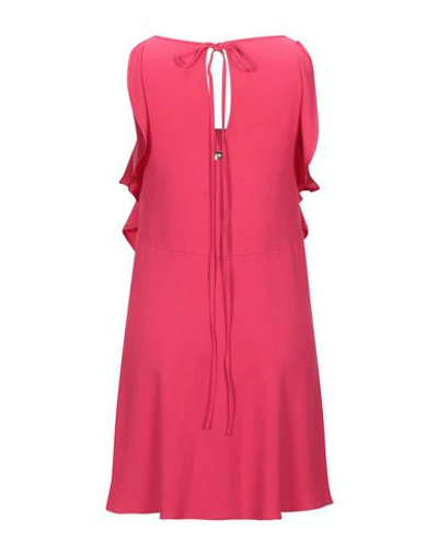 Shop Twinset Woman Mini Dress Fuchsia Size 8 Acetate, Viscose In Pink