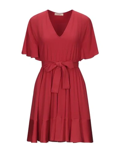 Shop Twinset Woman Mini Dress Red Size 6 Acetate, Viscose