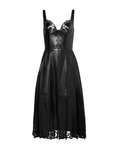 Shop Alexander Mcqueen Midi Dresses In Black