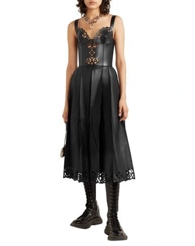 Shop Alexander Mcqueen Midi Dresses In Black
