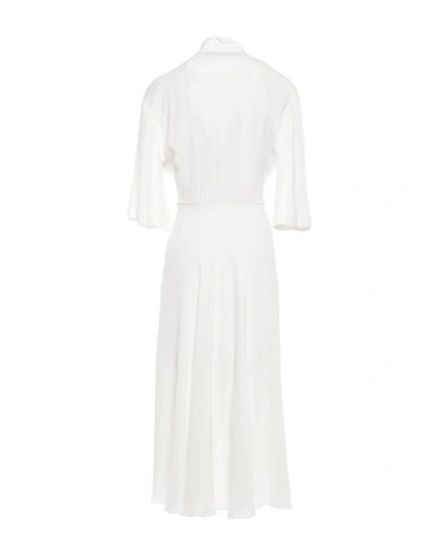 Shop Off-white Woman Midi Dress White Size 2 Viscose