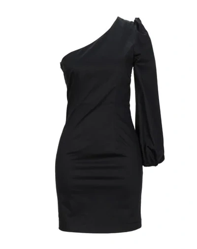 Shop Twinset Woman Mini Dress Black Size 12 Cotton, Modal, Elastane