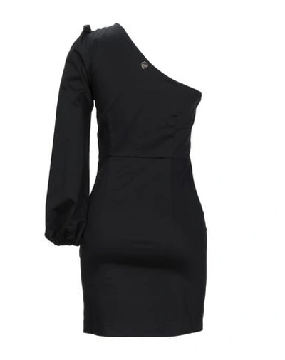 Shop Twinset Woman Mini Dress Black Size 10 Cotton, Modal, Elastane