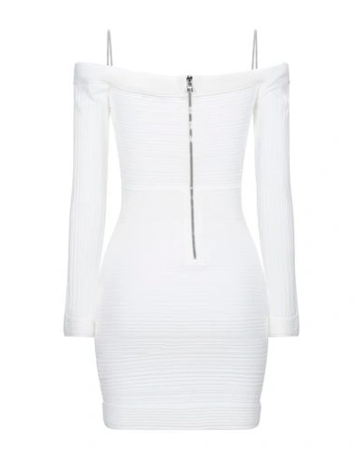 Balmain Short Dresses In White