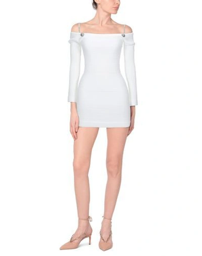 Balmain Short Dresses In White