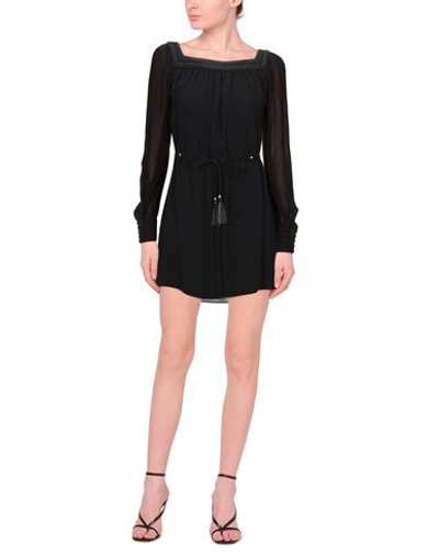 Shop Saint Laurent Woman Mini Dress Black Size 6 Viscose