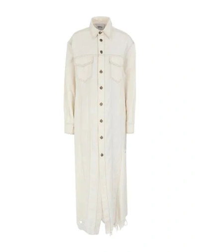 Shop Erika Cavallini Woman Maxi Dress Ivory Size 6 Cotton In White