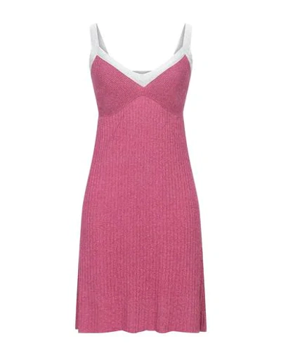 Shop M Missoni Woman Mini Dress Fuchsia Size 10 Viscose, Polyester