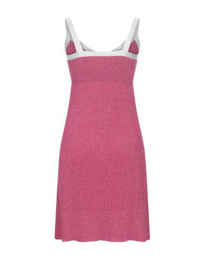 Shop M Missoni Woman Mini Dress Fuchsia Size 10 Viscose, Polyester
