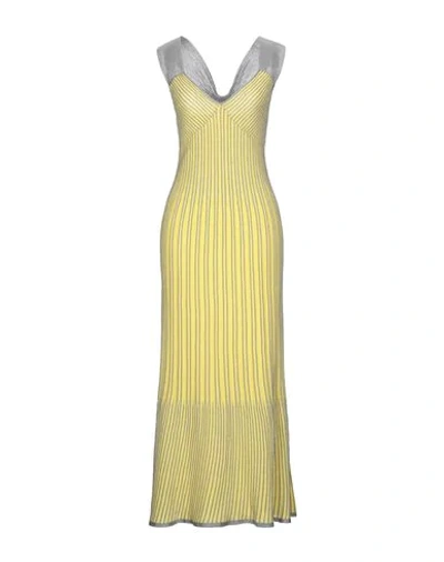Shop M Missoni Woman Maxi Dress Yellow Size 8 Cotton, Viscose, Metallic Fiber, Polyester