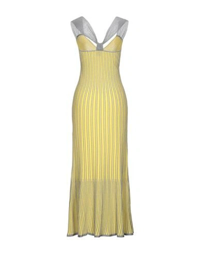 Shop M Missoni Woman Maxi Dress Yellow Size 8 Cotton, Viscose, Metallic Fiber, Polyester