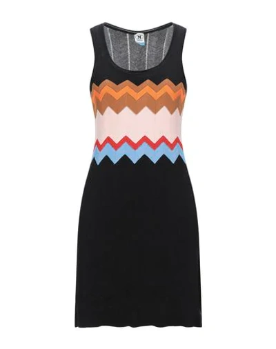 Shop M Missoni Woman Mini Dress Black Size 10 Cotton, Polyester