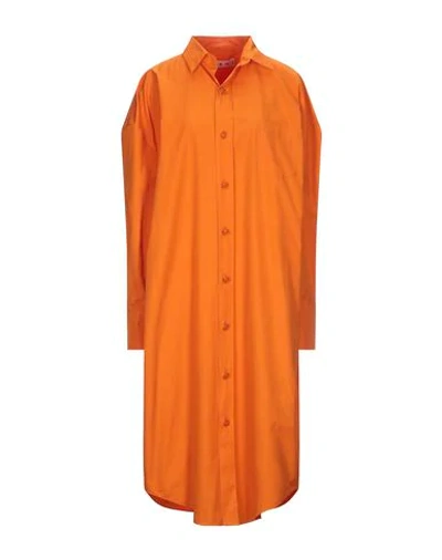 Shop Marni Knee-length Dress In Orange