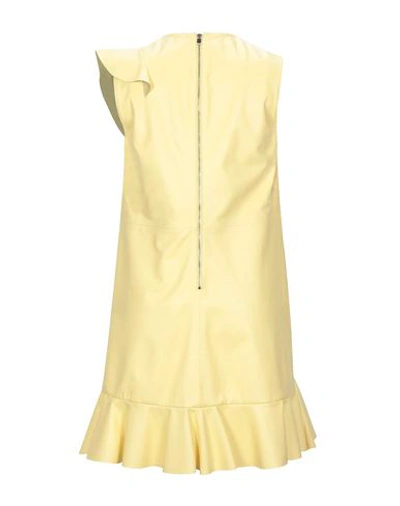 Shop Red Valentino Woman Mini Dress Yellow Size 2 Lambskin