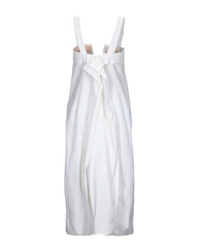 Shop Maison Margiela Woman Midi Dress White Size 2 Cotton