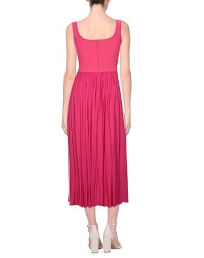 Shop Alexander Mcqueen Woman Maxi Dress Fuchsia Size 6 Viscose, Polyester In Pink