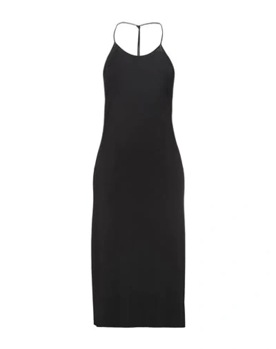 Shop Bottega Veneta Woman Midi Dress Black Size 6 Viscose, Polyamide, Polyurethane