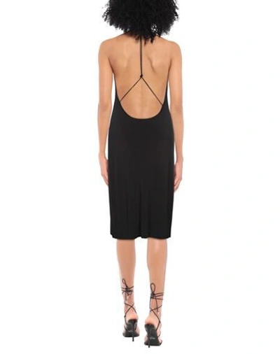 Shop Bottega Veneta Woman Midi Dress Black Size 6 Viscose, Polyamide, Polyurethane