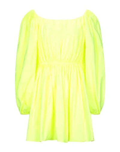 Shop Valentino Garavani Woman Mini Dress Yellow Size 12 Polyester