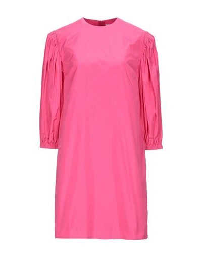 Shop Msgm Woman Mini Dress Pink Size 6 Polyester