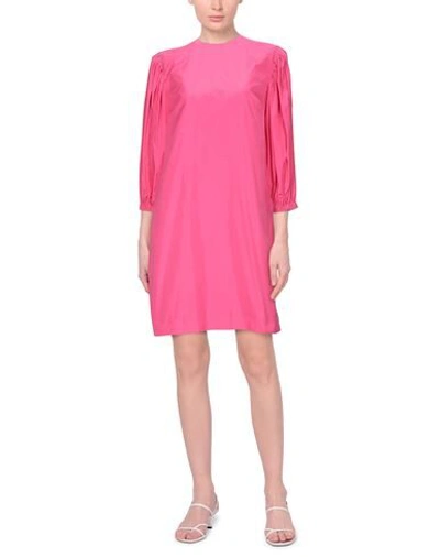 Shop Msgm Woman Mini Dress Pink Size 6 Polyester