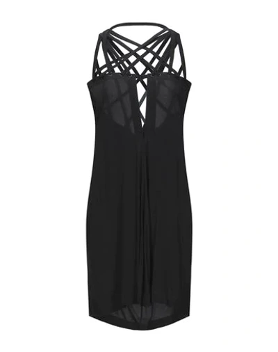 Shop Rick Owens Woman Mini Dress Black Size 8 Acetate, Silk, Cotton