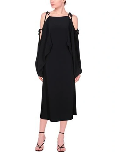 Shop Prada Woman Midi Dress Black Size 2 Acetate, Viscose