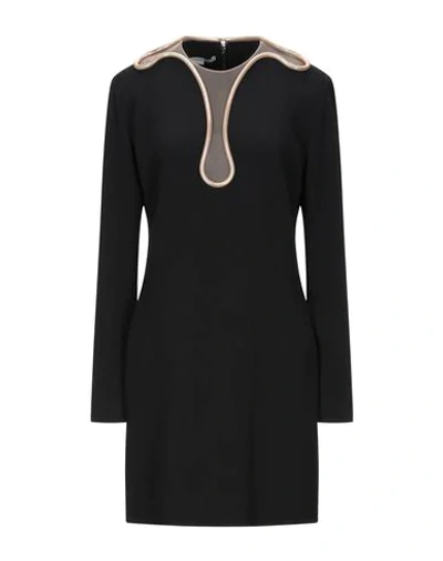 Shop Stella Mccartney Woman Mini Dress Black Size 6-8 Viscose, Acetate, Elastane, Polyamide, Metal